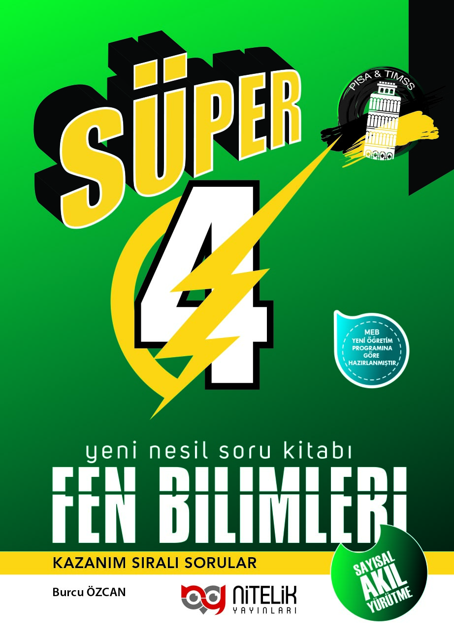 Süper 4. Sınıf Yeni Nesil Fen Bilimleri Soru Kitabı kapak görseli